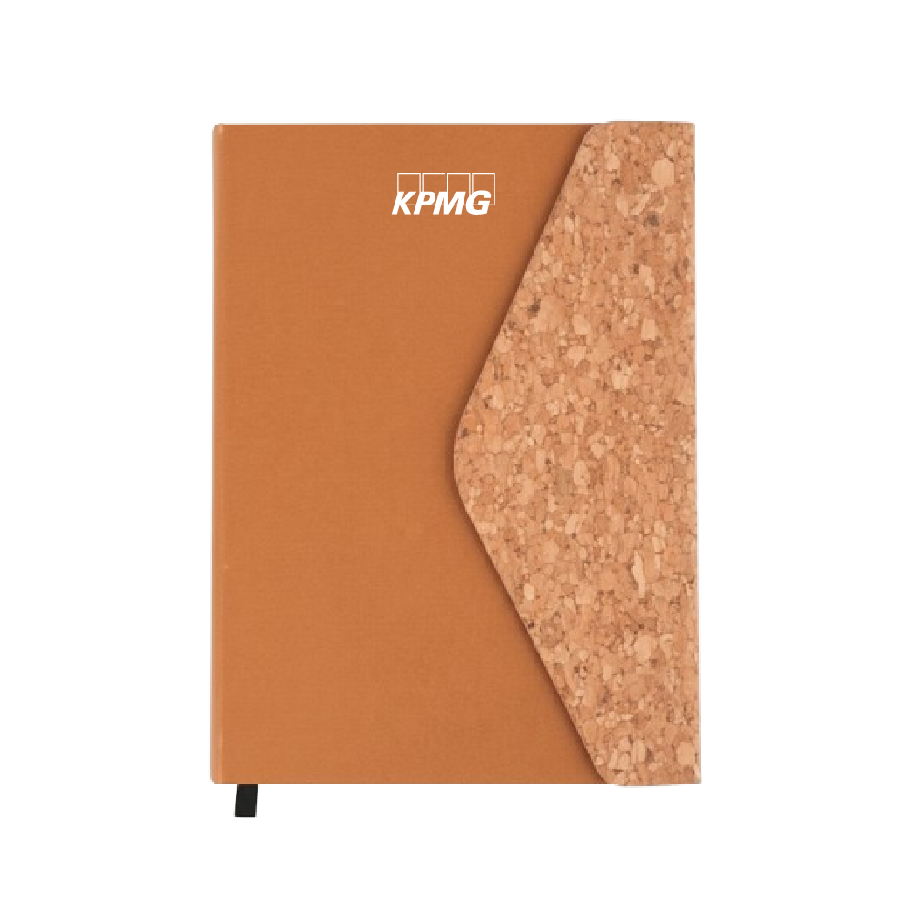 Power Plus Cork Magnetic Envelope style Notebook-Brown/Cork