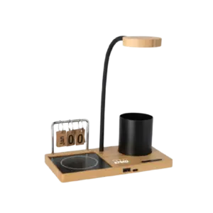 Fuzo Auburn Multi-Functional Bamboo Desk Utility-Natural