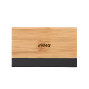 MG BambooPu Card Holder-Natural/Black
