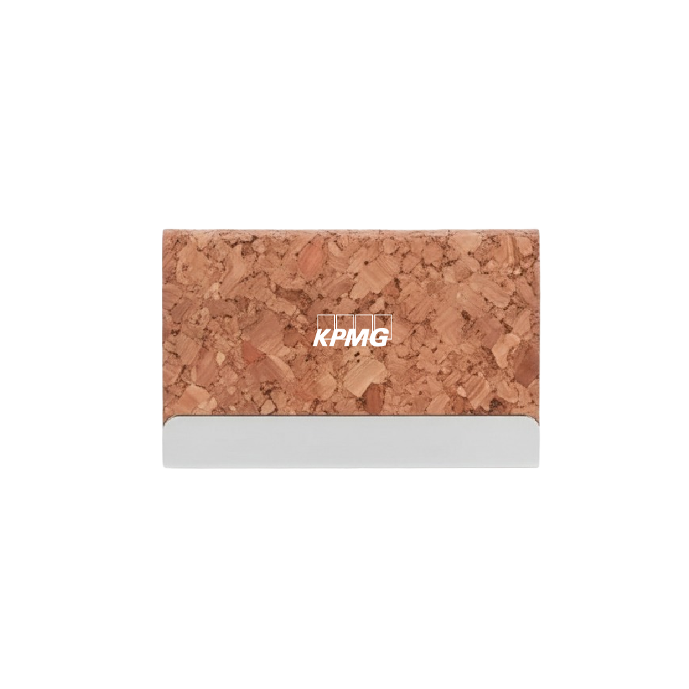 MG Metal Business Card Holder-Cork
