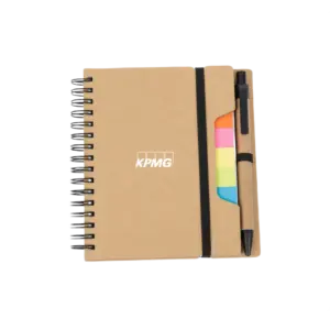 MG Eco-Friendly Spiral Notepad and Pen Set-Brown