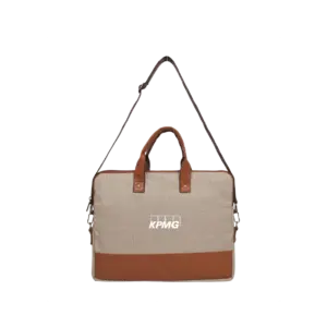 MG Laptop Bag-Beige/Brown