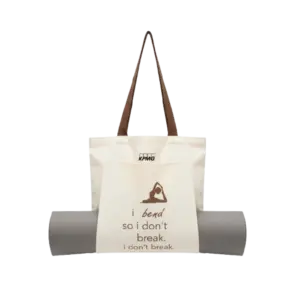 Oblique Yoga Tote Bag-Beige/Brown