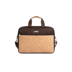 Power Plus Eco-Friendly Cork Laptop Bag-Brown/Natural