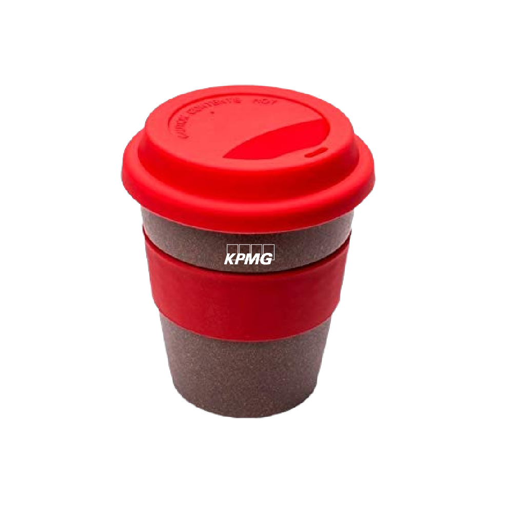 Urban Gear iBamboo Fiber Travel Mug-Red/Brown