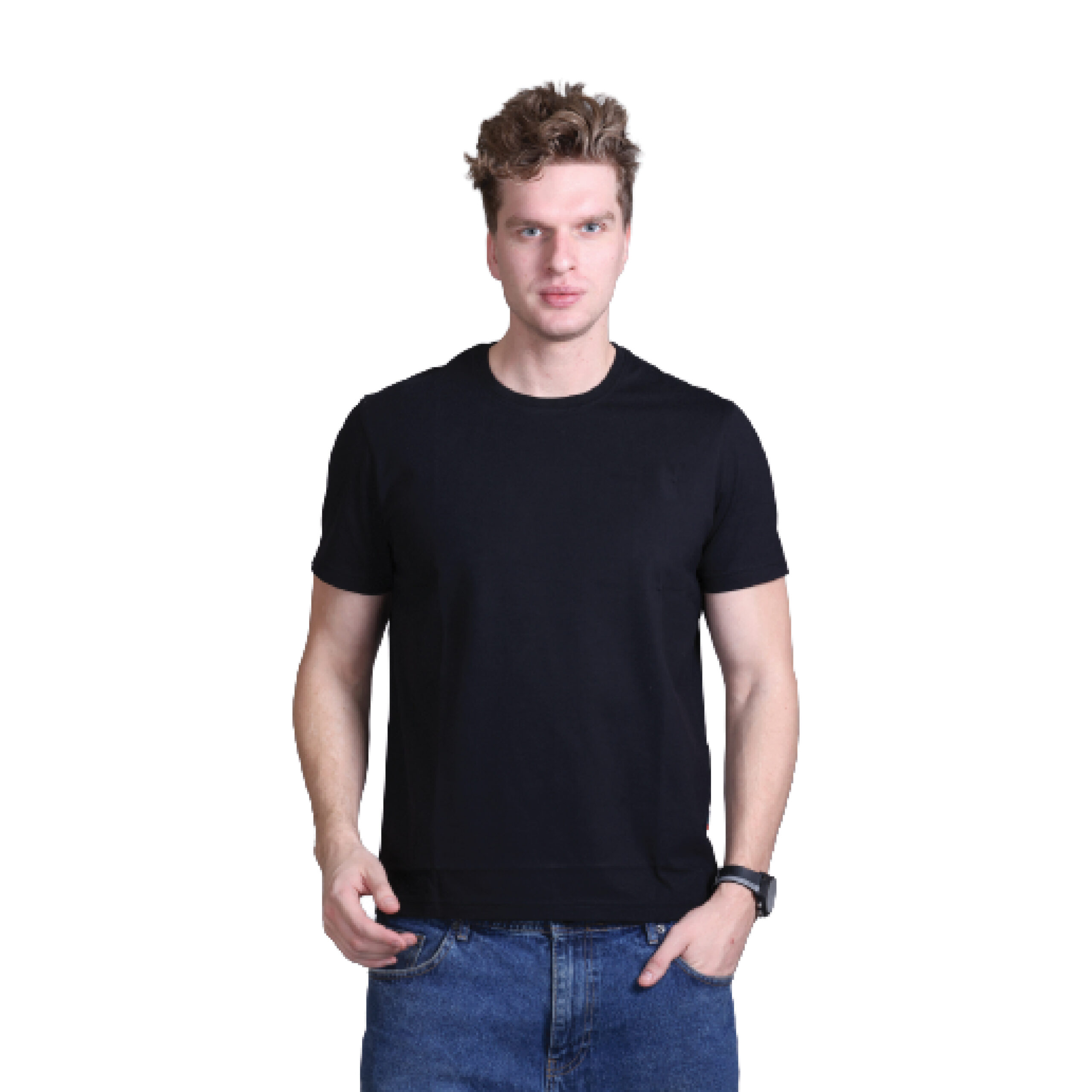 Indian Terrain Round Neck T-Shirt-Black