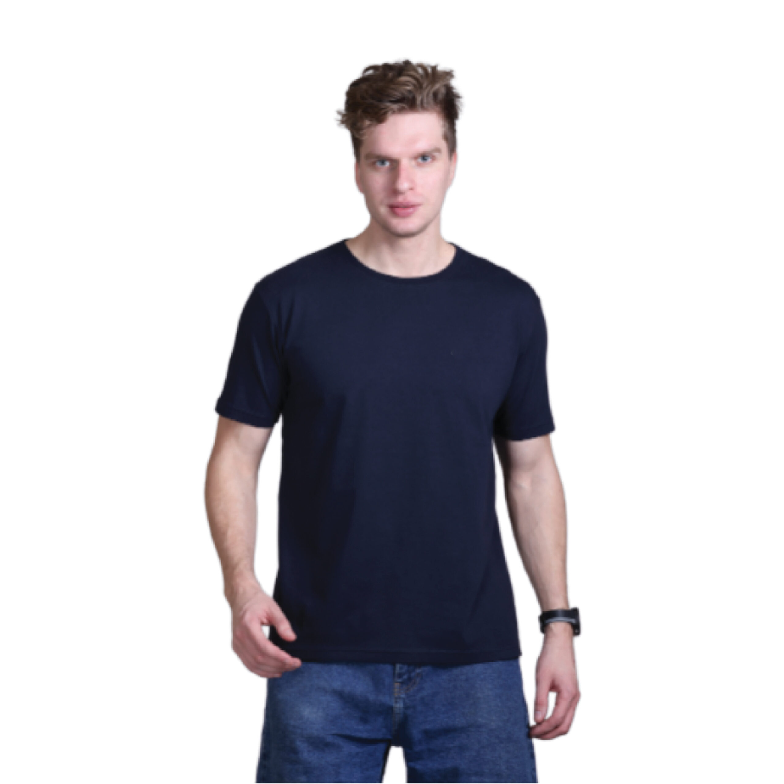 Indian Terrain Round Neck T-Shirt-Navy Blue