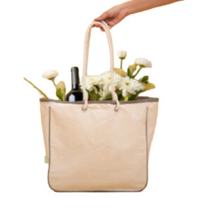 Oblique Brazil Tote Bag-Natural