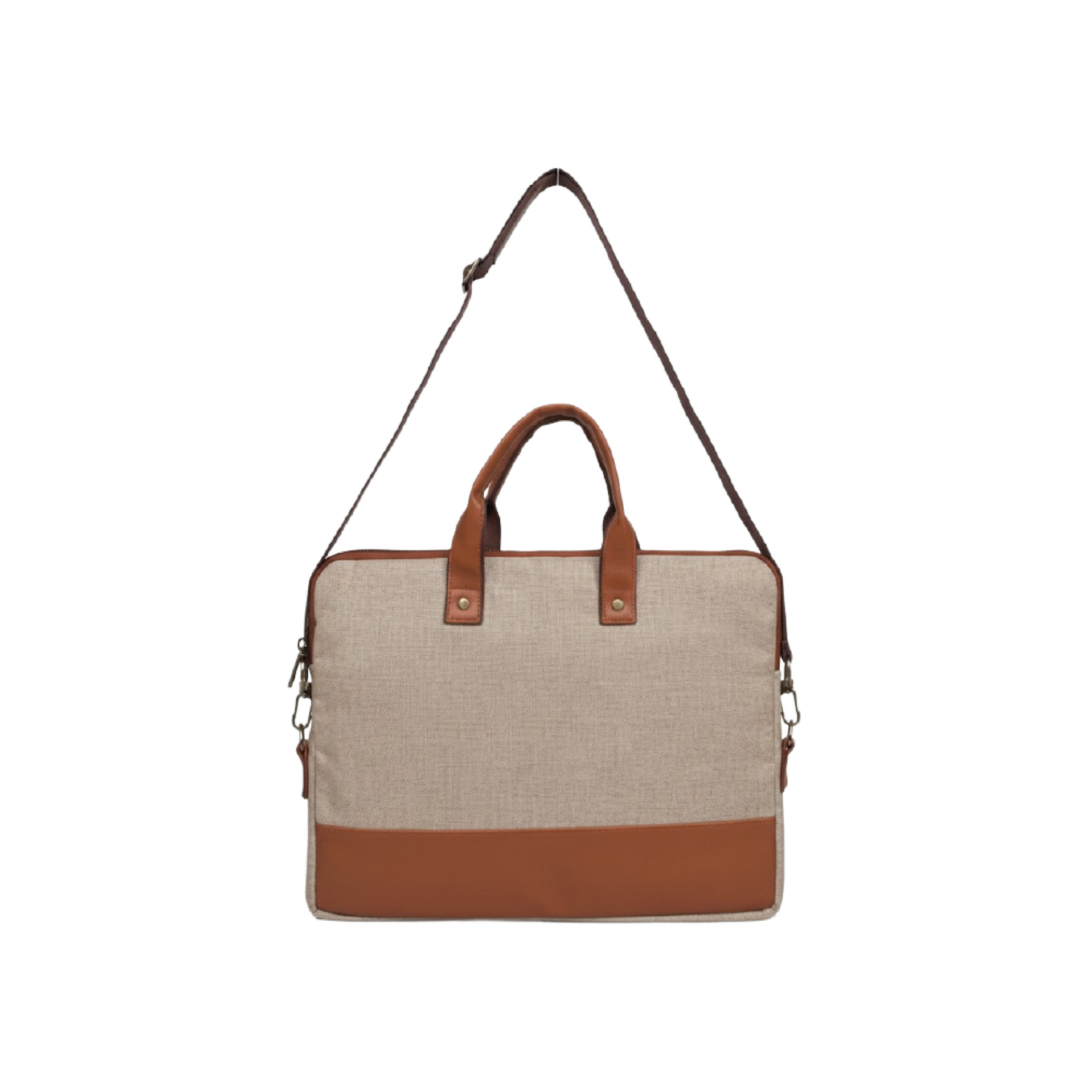 MG Laptop Bag-Beige/Brown