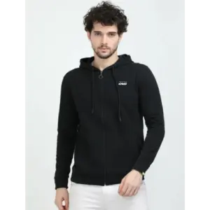 Caslay Sustainable Hoodie With Zip-Black