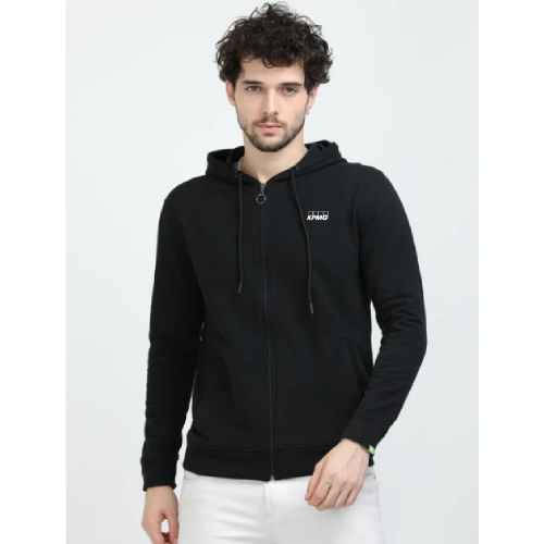 Caslay Sustainable Hoodie With Zip-Black