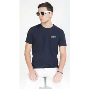 Caslay Sustainable Crew Neck T-Shirt - Navy Blue