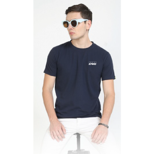 Caslay Sustainable Crew Neck T-Shirt - Navy Blue