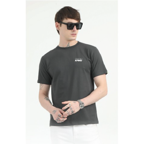 Caslay Sustainable Organic Crew Neck T-Shirt - Carbon Grey