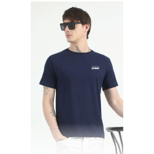 Caslay Sustainable Organic Crew Neck T-Shirt - Navy Blue