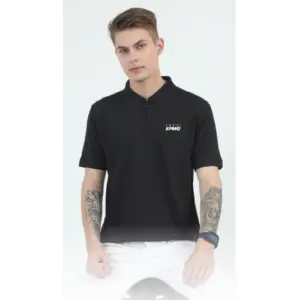 Caslay Sustainable Organic Quick Dry Polo T-Shirt -Black