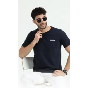 Caslay Sustainable Sweat Tee- Navy Blue