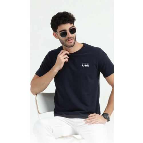 Caslay Sustainable Sweat Tee- Navy Blue