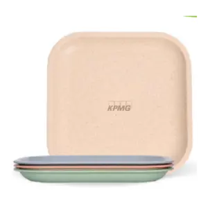 Eha Set of 4 Earth-Friendly Snack Plate-Multi