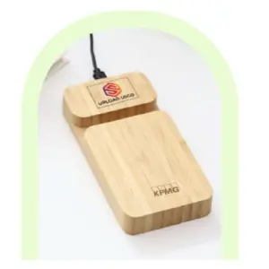 IGP Wireless Powerbank with Phone Stand-Wood