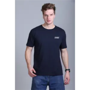 Indian Terrain Round Neck T-Shirt-Navy Blue