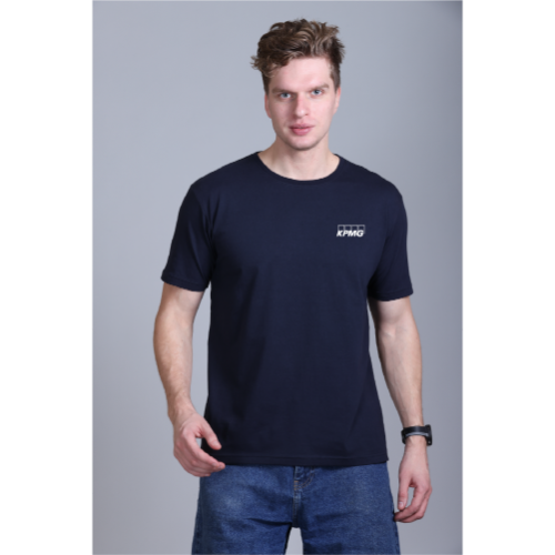 Indian Terrain Round Neck T-Shirt-Navy Blue