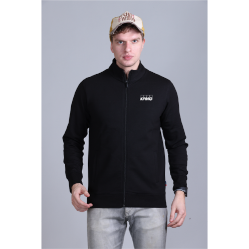 Indian Terrain Full Zipper Lycra Jacket -Black
