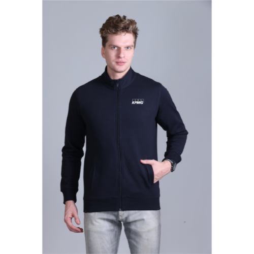 Indian Terrain Full Zipper Lycra Jacket - Navy