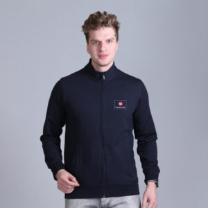 Indian Terrain Full Zipper Lycra Jacket - Navy