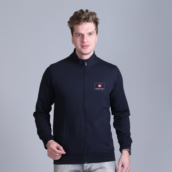 Indian Terrain Full Zipper Lycra Jacket - Navy