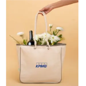 Oblique Brazil Tote Bag-Natural