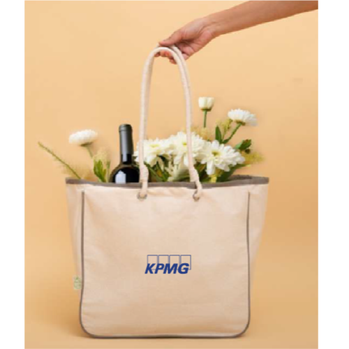 Oblique Brazil Tote Bag-Natural