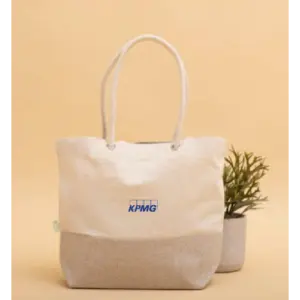 Oblique Walnut Tote Bag-Natural