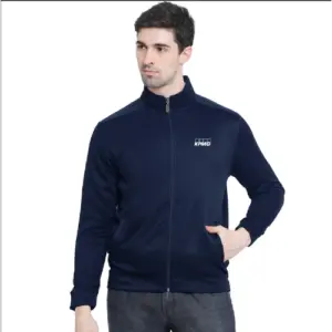 Swiss Military Interlock Full Zipper Jacket -Navy Blue
