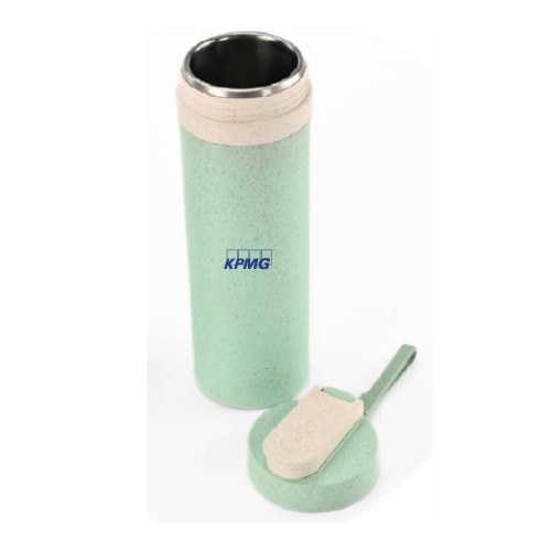 Eha-Eco Friendly Insulated Green Water Bottle & Sipper 600ml-Celeste