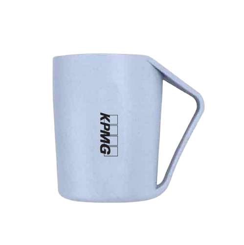 Powe Plus EcoMug: Wheat Straw Eco Friendly Mug-Blue