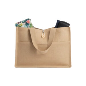 Oblique Fir Jute Bag-Natural