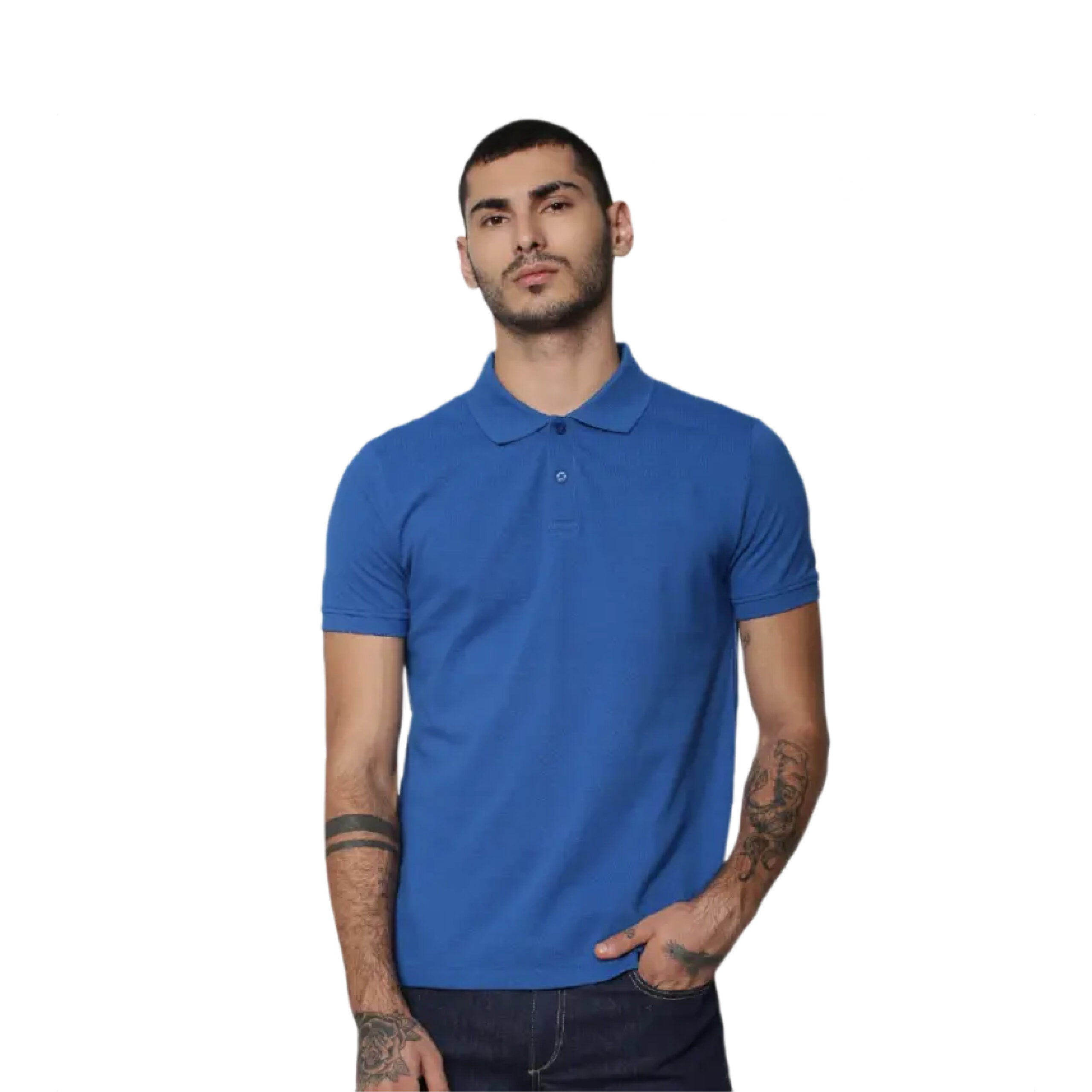 Jack And Jones Plain Polo T Shirt-Electric Blue