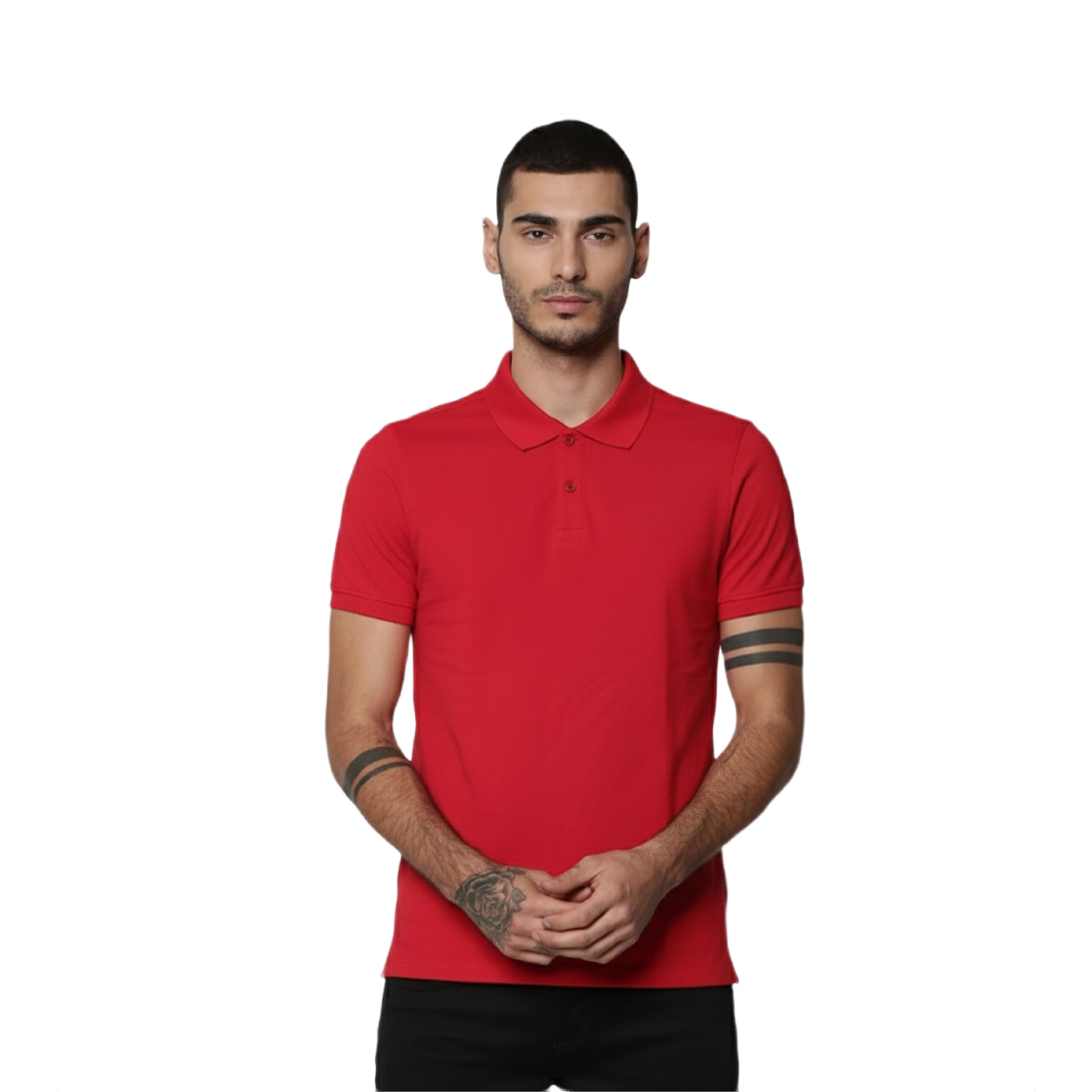Jack And Jones Plain Polo T Shirt-Red