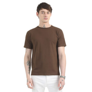 Caslay Sustainable Organic Crew Neck T-Shirt -Chocolate