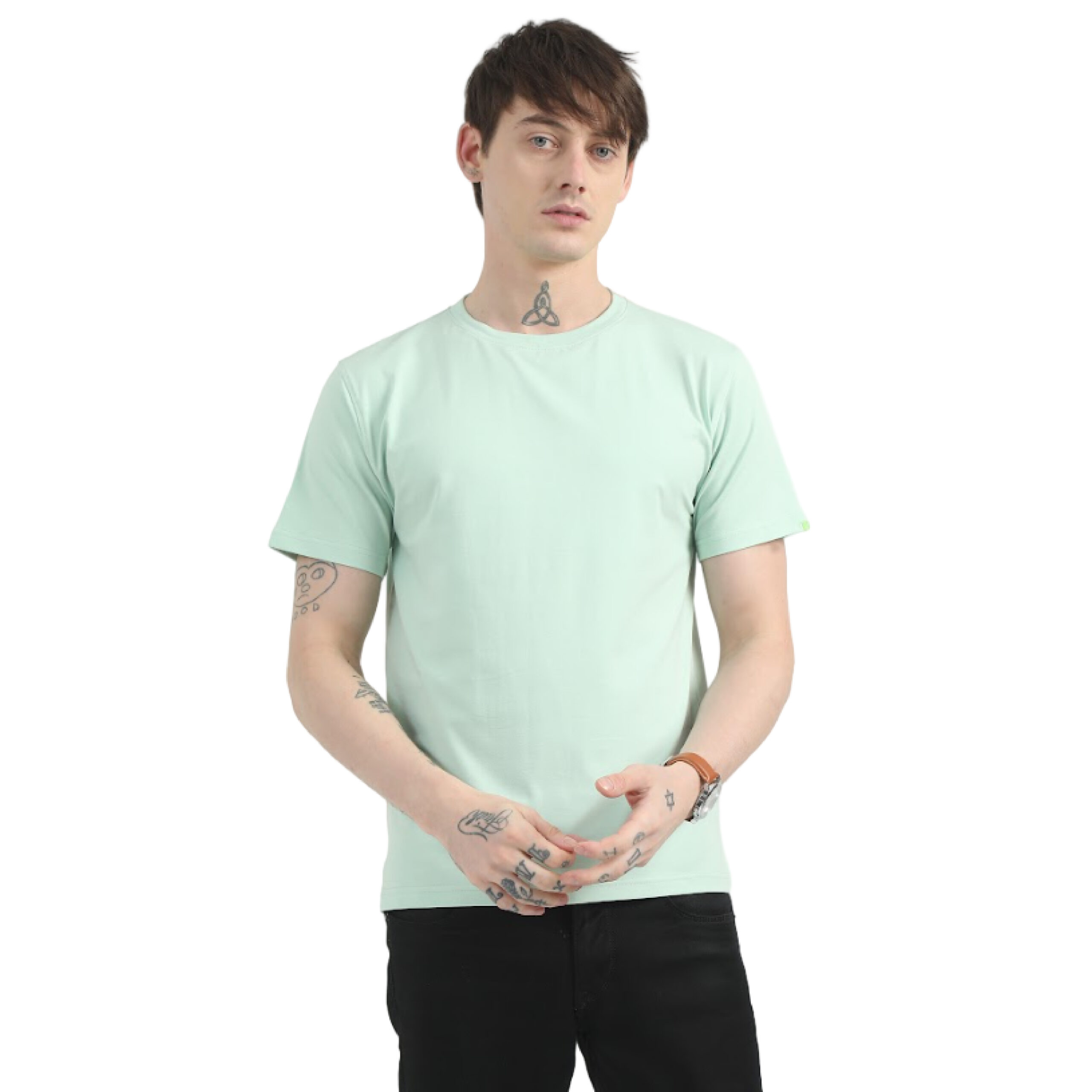 Caslay Sustainable Organic Crew Neck T-Shirt -Jade Green