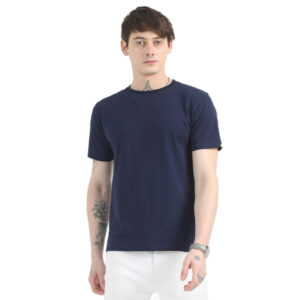 Caslay Sustainable Crew Neck T-Shirt - Navy Blue