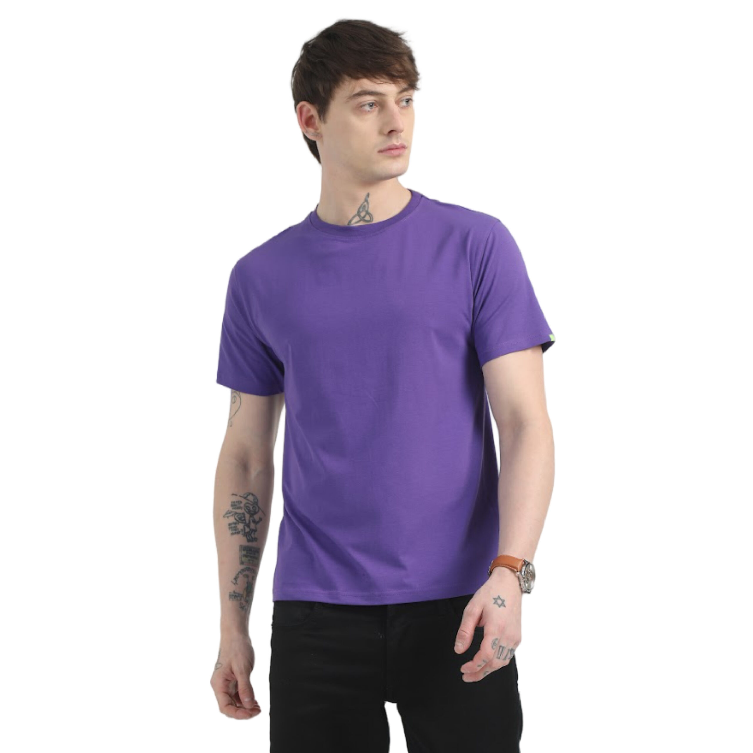 Caslay Sustainable Organic Crew Neck T-Shirt -Prism Violet