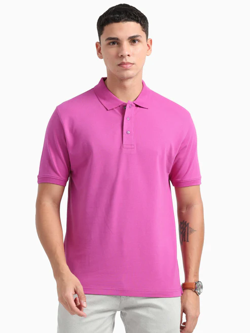 Caslay Sustainable Organic Polo Neck T-Shirt -Willow