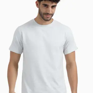 Caslay Sustainable Sweat Tee-White Melange
