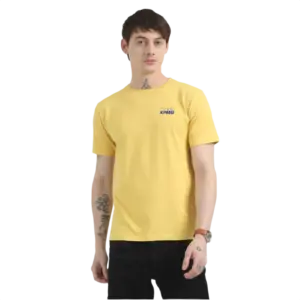 Caslay Sustainable Organic Crew Neck T-Shirt -Mustard