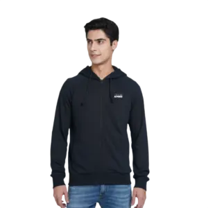 Jack & Jones Austin Hoodie Jacket-Navy Blue