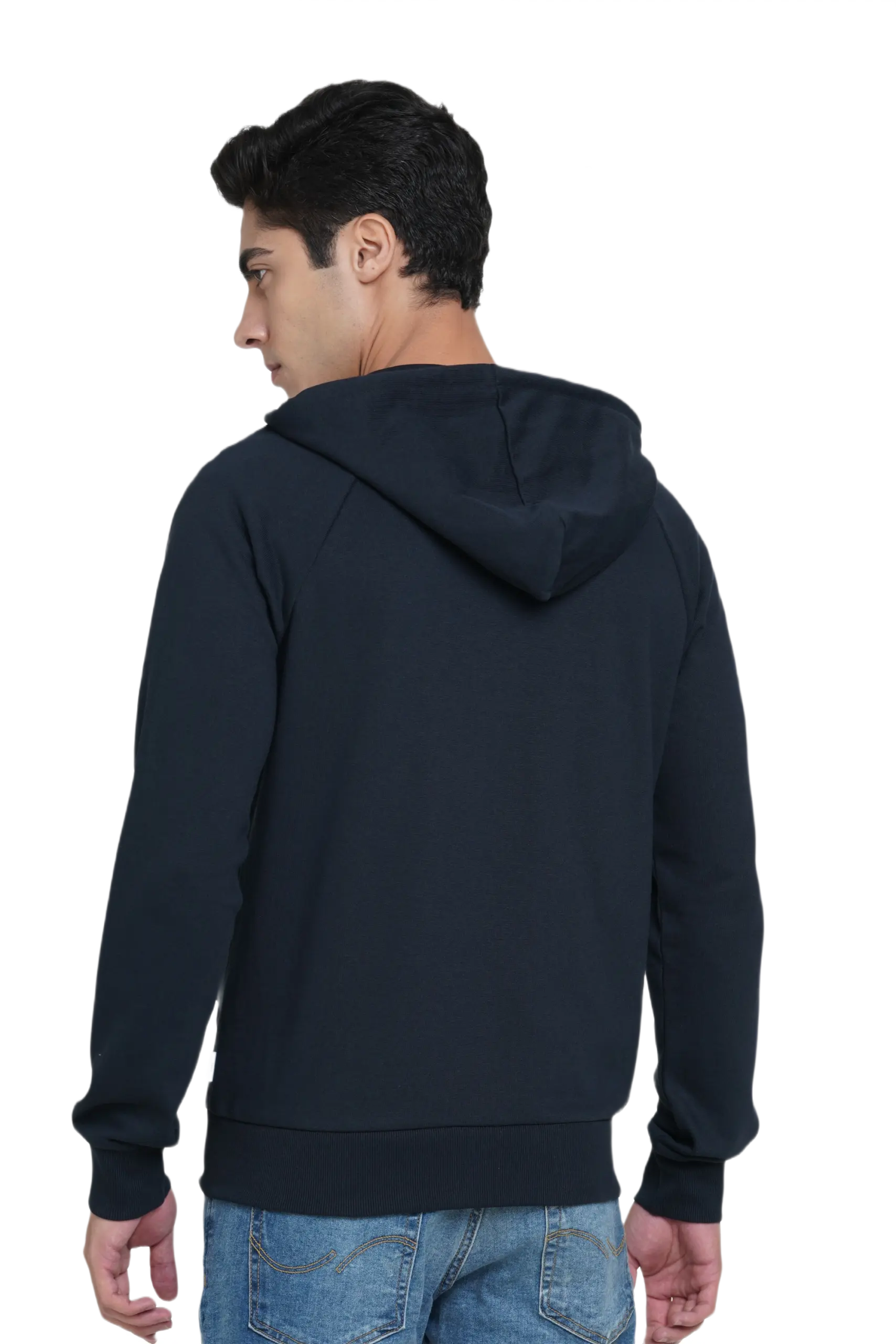 Jack & Jones Austin Hoodie Jacket-Navy Blue - Image 2