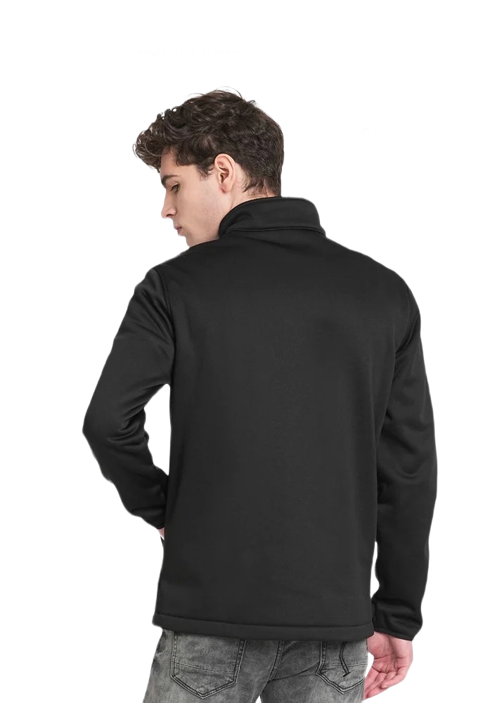 Jack & Jones Bonded Fleece Jacket-Black - Image 2