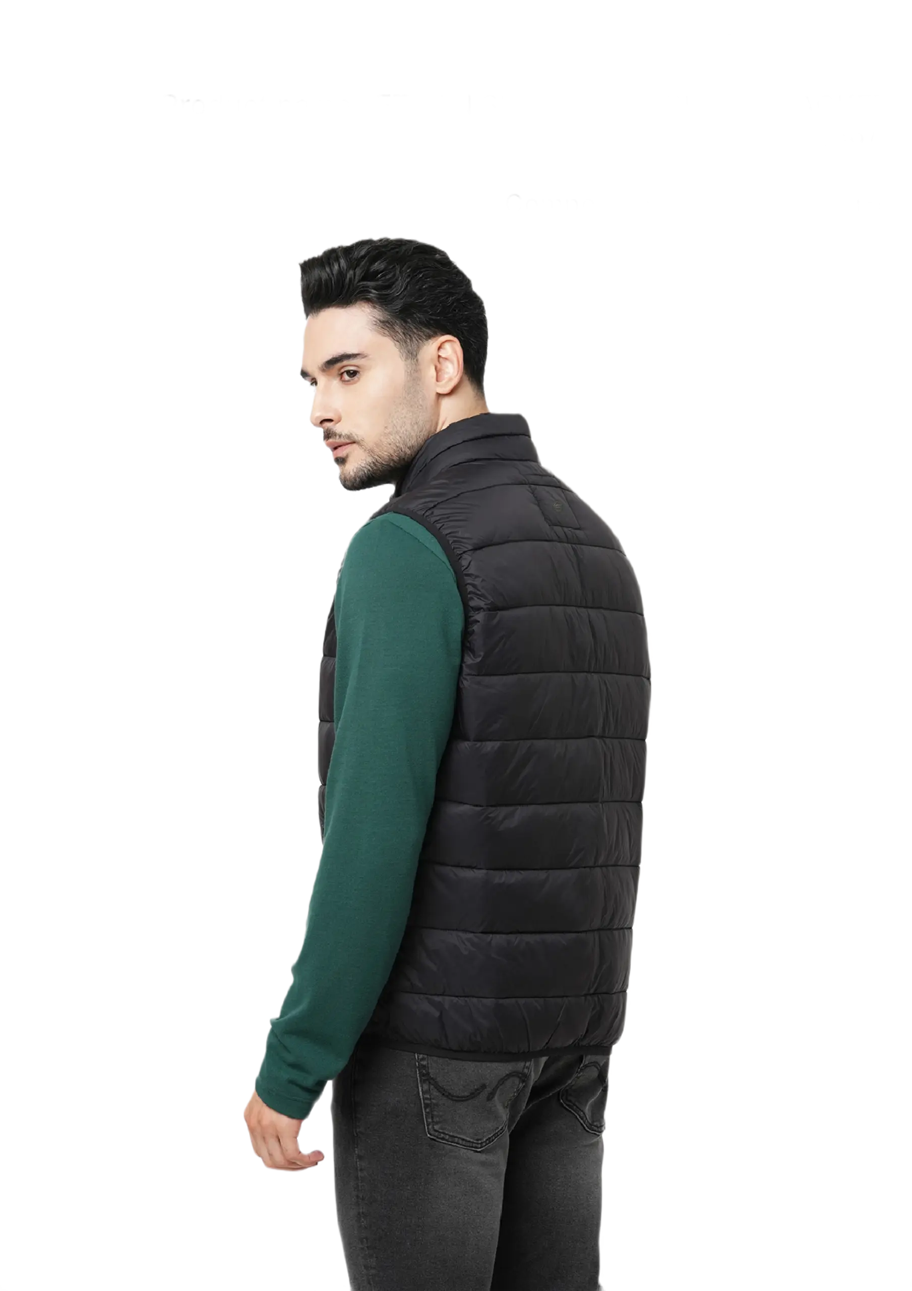 Jack & Jones Ethan Sleeveless Puffer Jacket-Black - Image 2